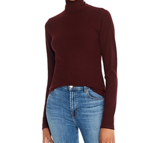 Elegant Maroon Turtleneck Top - Picture 4 of 9